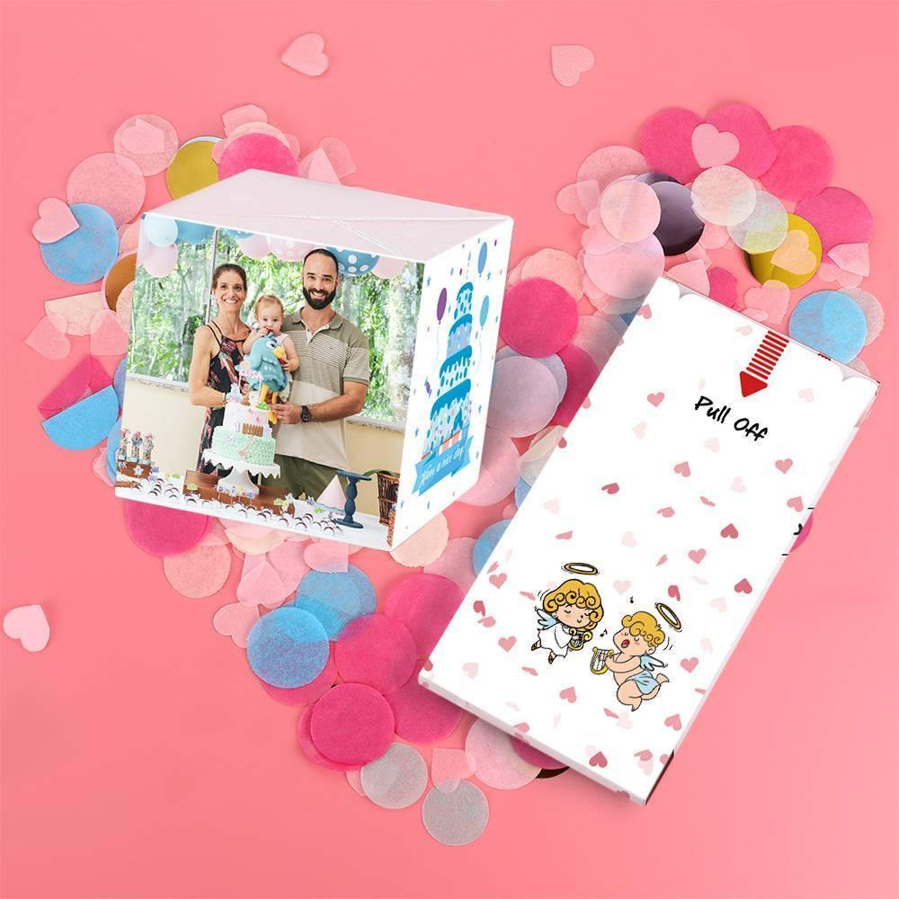 Surprise Box Custom Photo Surprise Explosion Bounce Box DIY Birthday Box