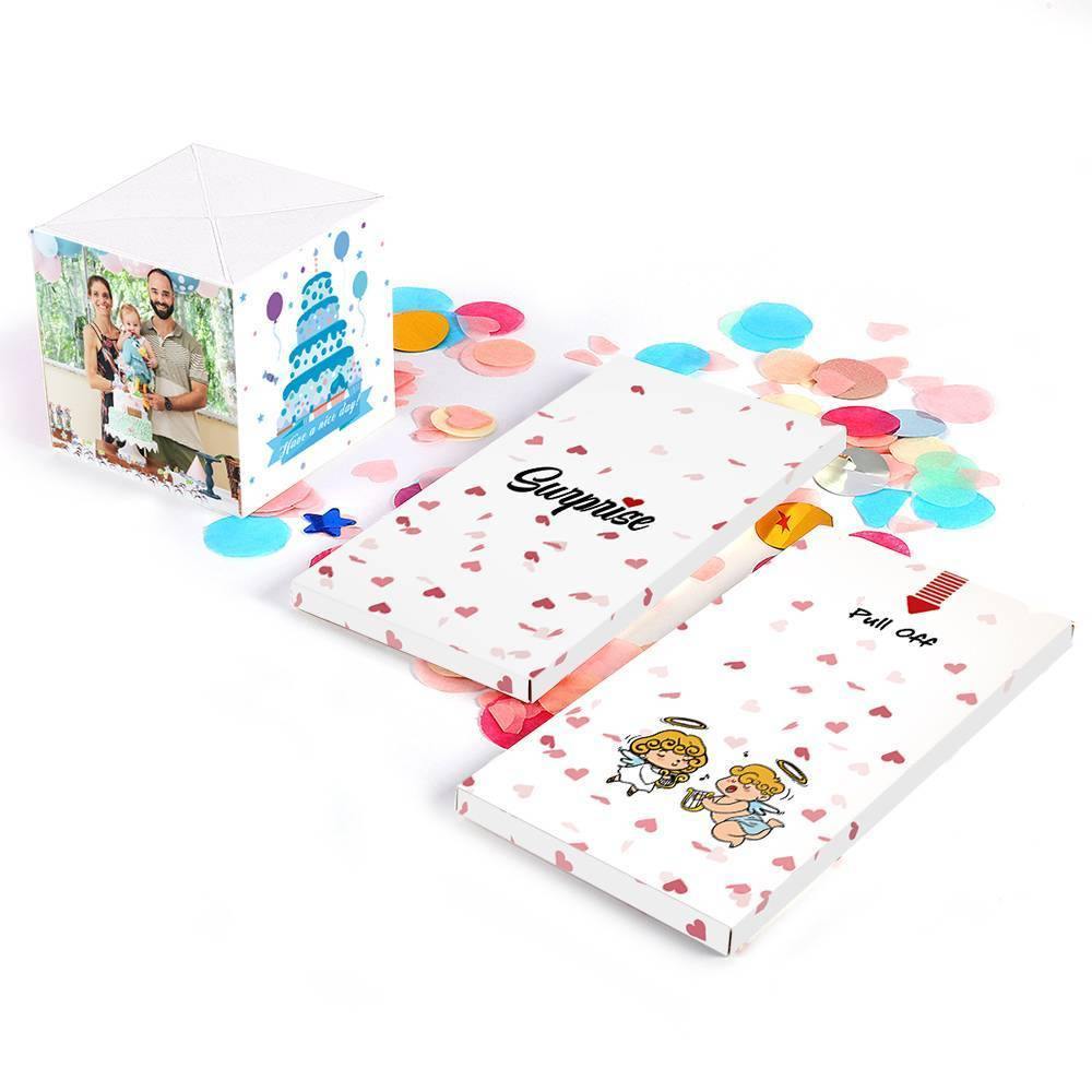 Surprise Box Custom Photo Surprise Explosion Bounce Box DIY Birthday Box
