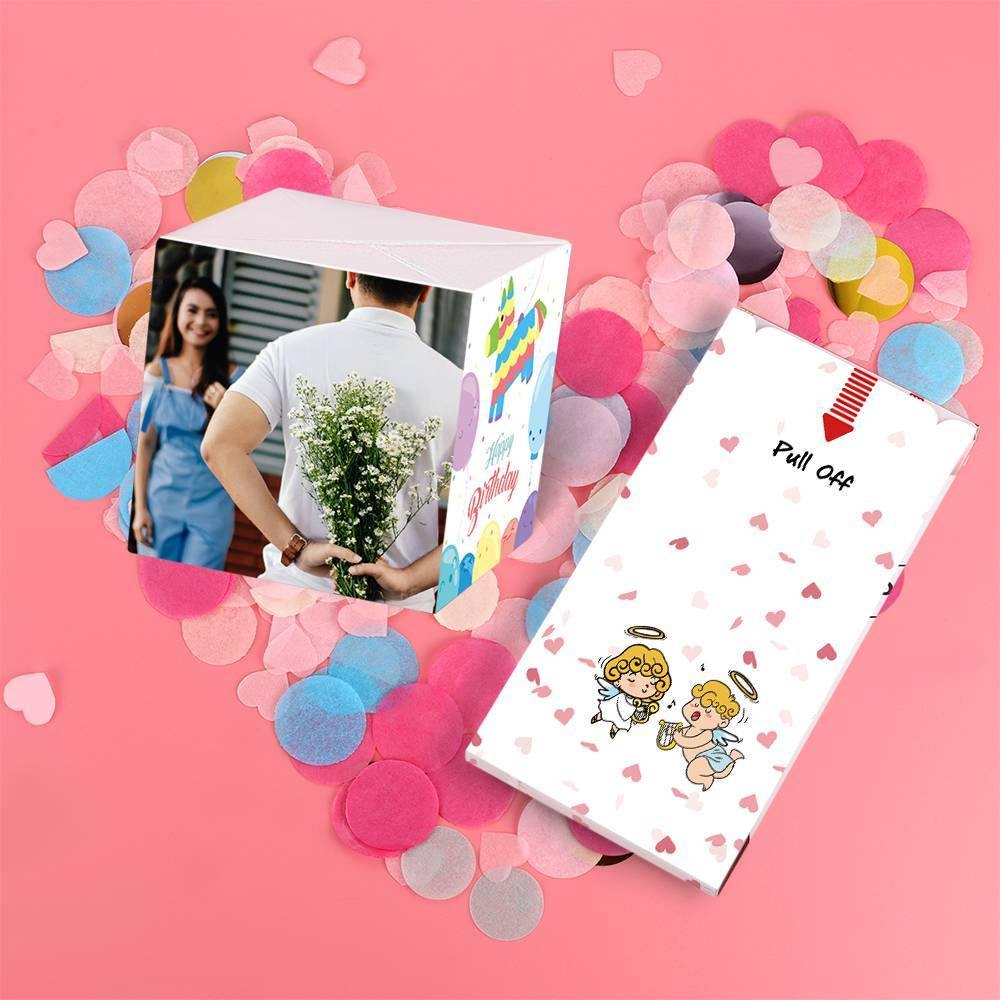 Surprise Box Custom Photo Surprise Explosion Bounce Box DIY - Happy Birthday