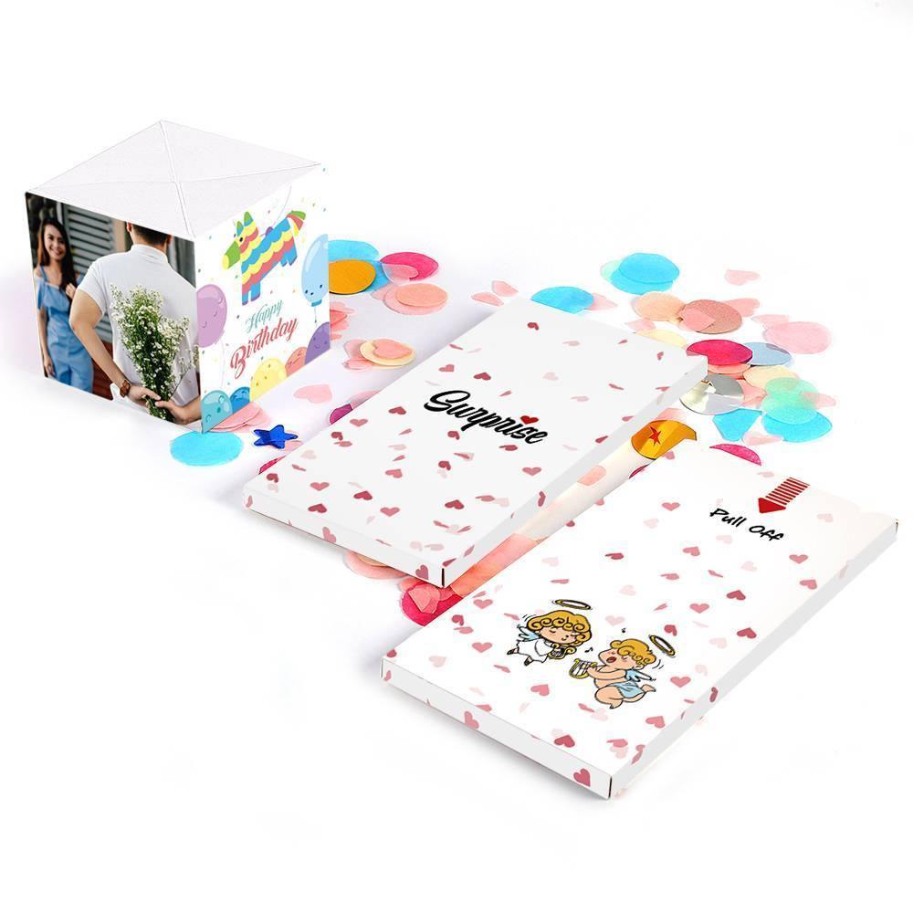 Surprise Box Custom Photo Surprise Explosion Bounce Box DIY - Happy Birthday