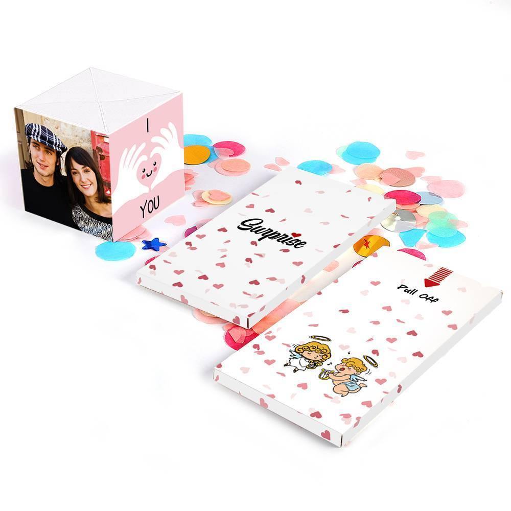 Surprise Box Custom Photo Surprise Explosion Bounce Box DIY - Hug Me Surprise Box