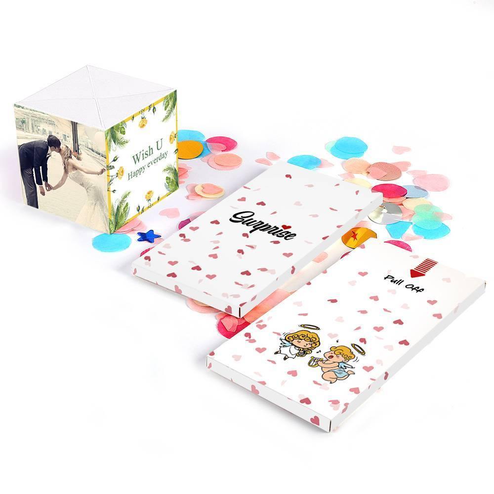 Surprise Box Photo Surprise Explosion Bounce Box DIY - Wish You Happy Everyday