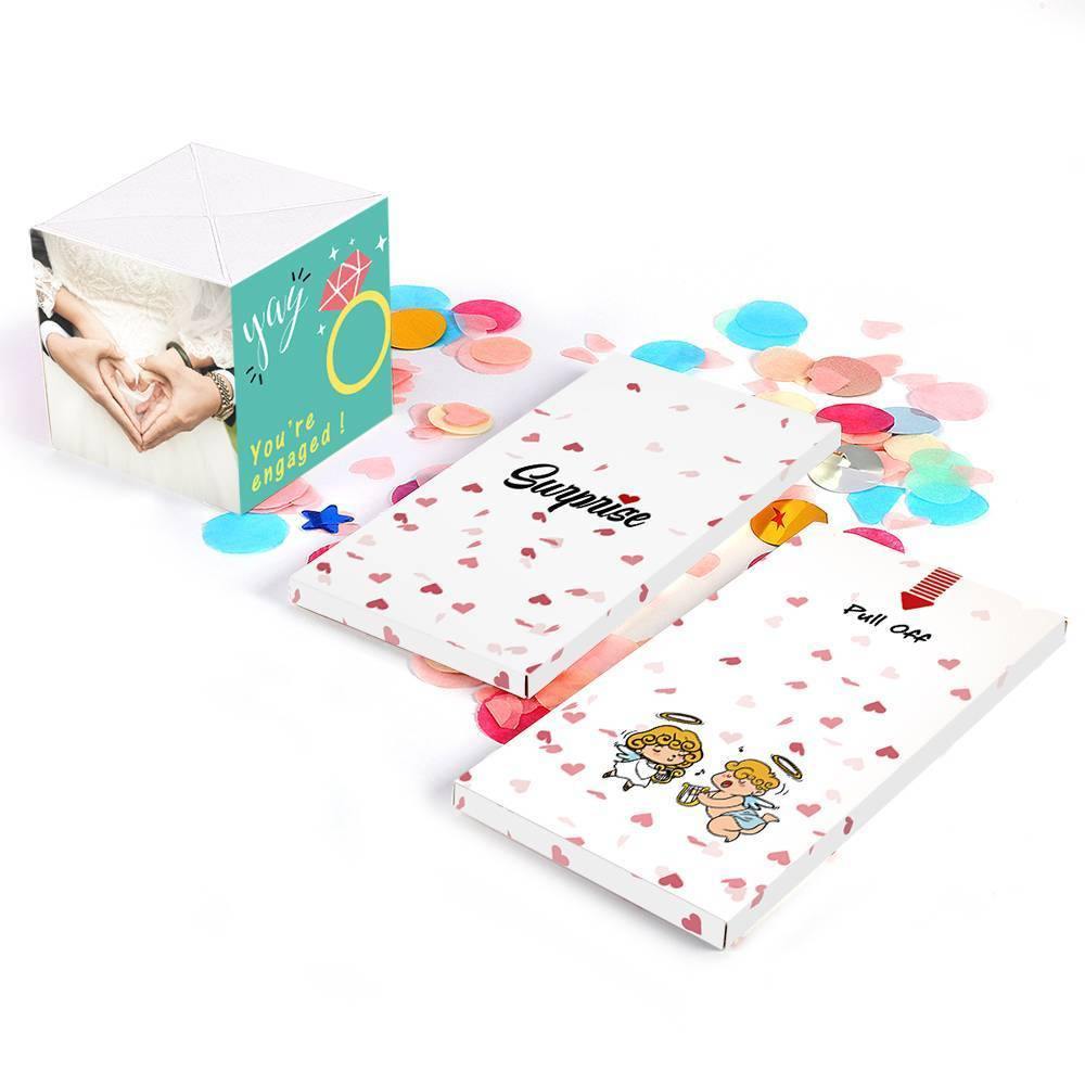 Surprise Box Custom Photo Surprise Explosion Bounce Box DIY - Love Forever Surprise Box