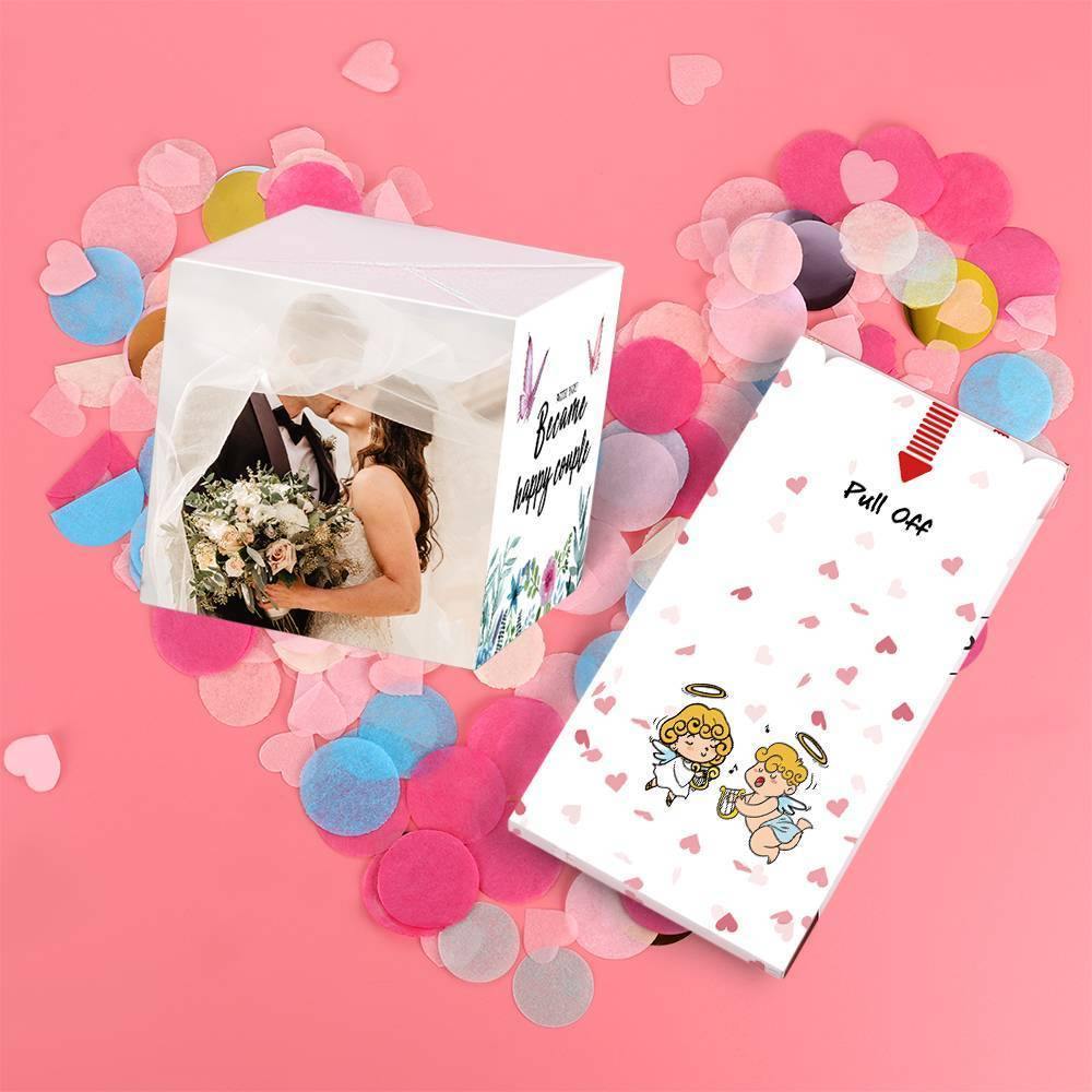 Surprise Box Custom Photo Surprise Explosion Bounce Box DIY Happy Couple Forever