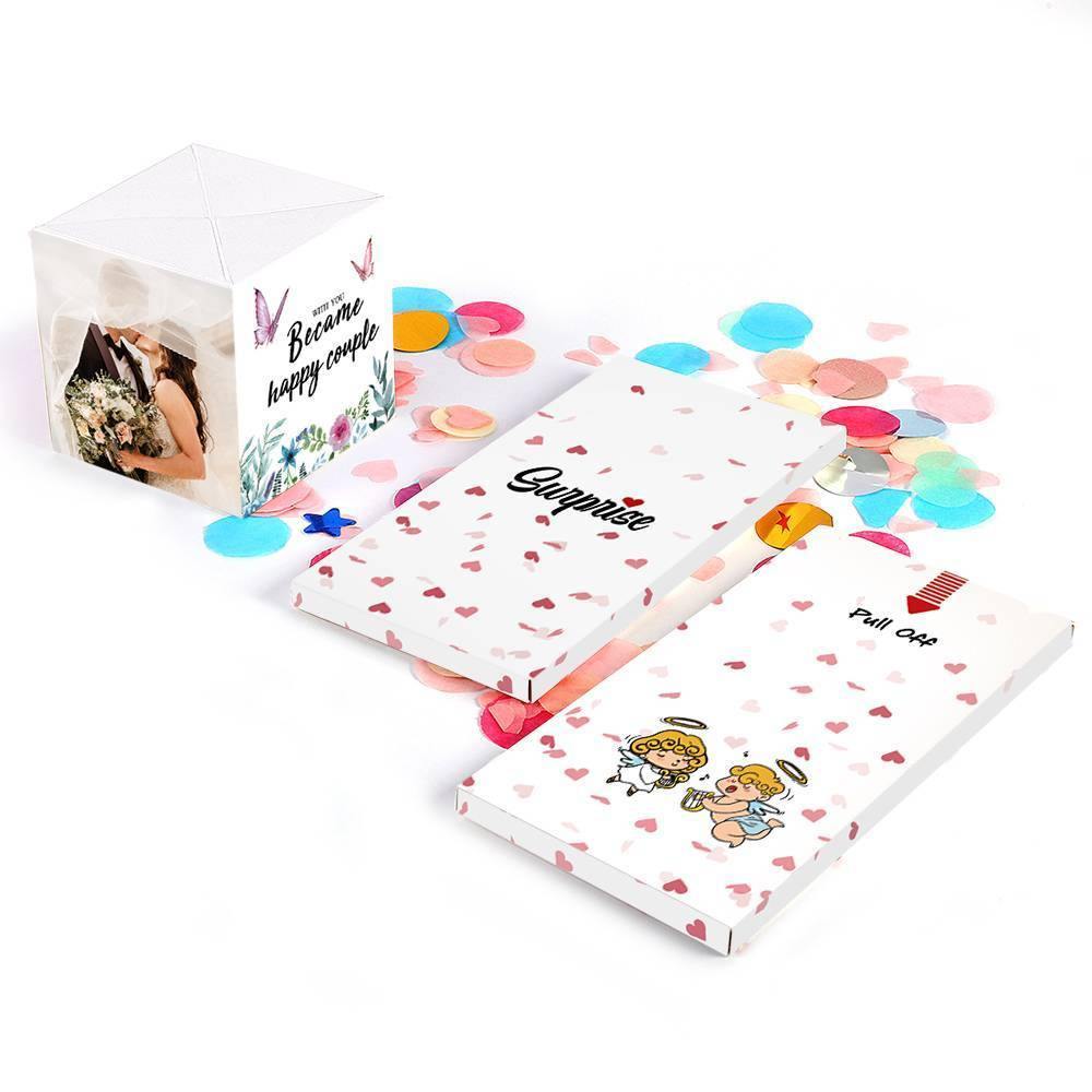 Surprise Box Custom Photo Surprise Explosion Bounce Box DIY Happy Couple Forever