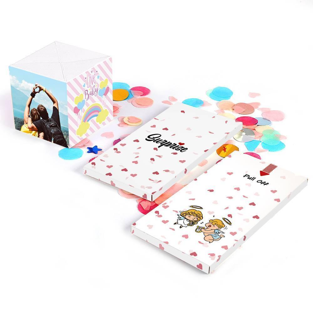 Surprise Box Photo Surprise Explosion Bounce Box DIY - Love Baby