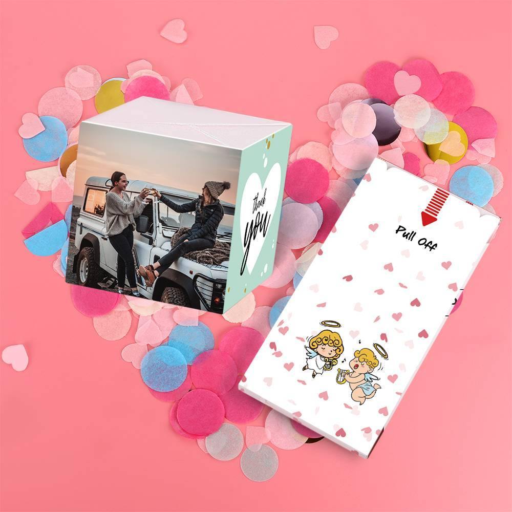 Surprise Box Custom Photo Surprise Explosion Bounce Box DIY - Thank You