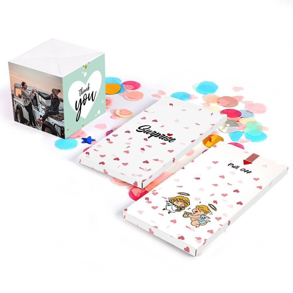 Surprise Box Custom Photo Surprise Explosion Bounce Box DIY - Thank You
