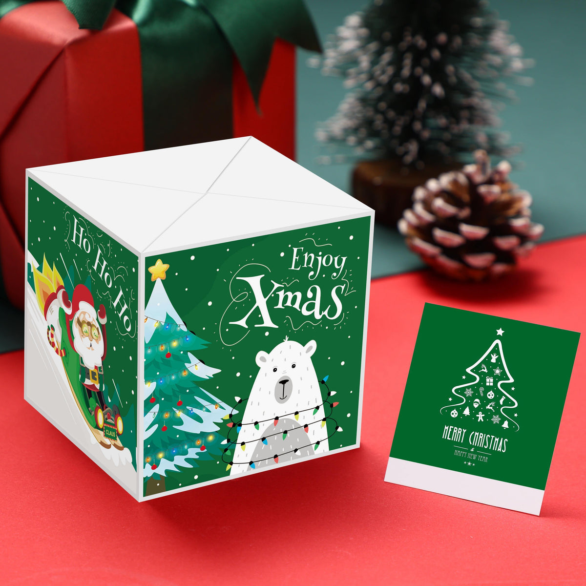 Merry Christmas Surprise Box Custom Photo Surprise Explosion Bounce Box DIY