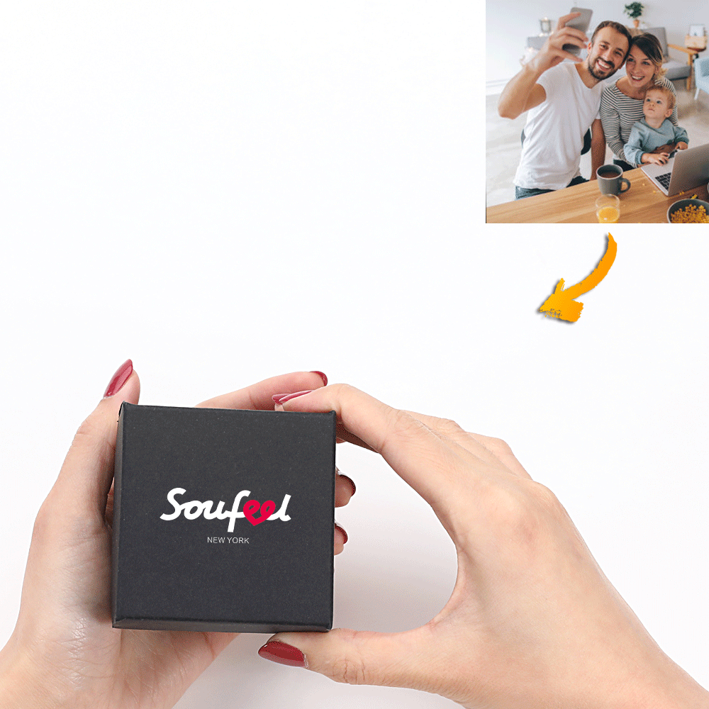 Custom Photo Soufeel Jewelry Box Five Photos Family Gift Box