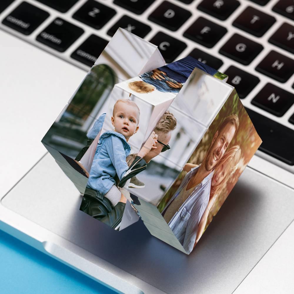 Time Limited Sale Custom Multi Photo Rubic's Cube Six sides Rubic's Cube - For Father And Baby Father's Day Gifts