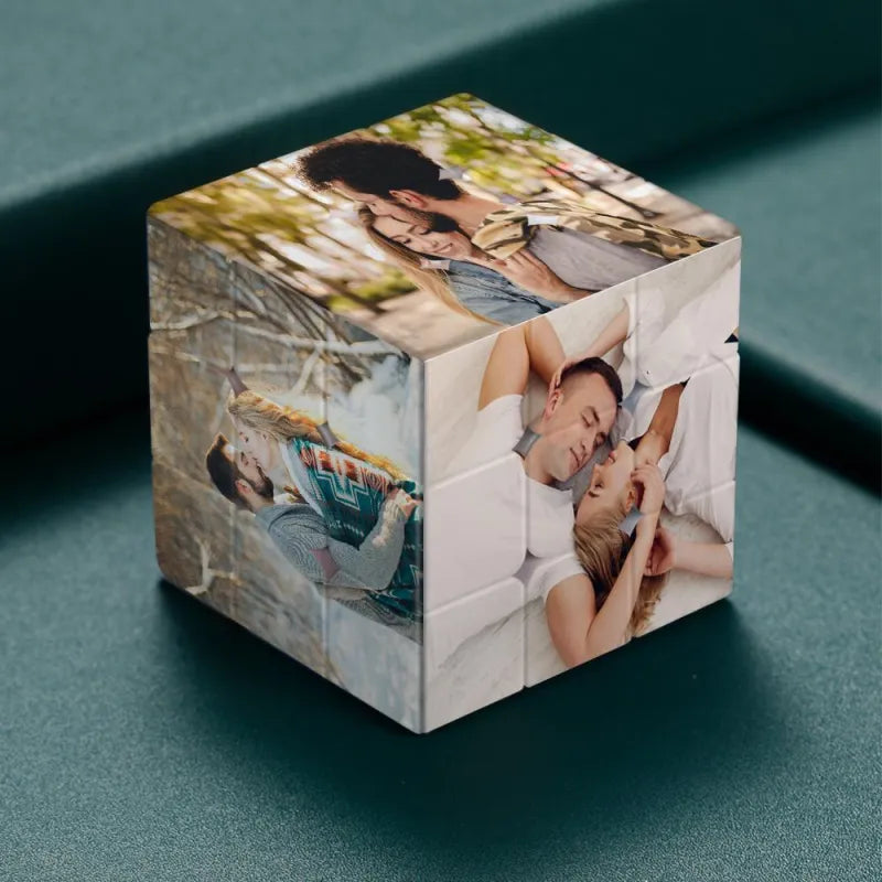 Custom Multiphoto Rubik's Cube Gift for Couples