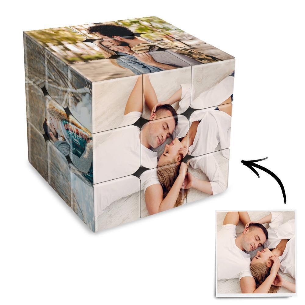 Custom Multiphoto Rubik's Cube Gift for Dad and Child
