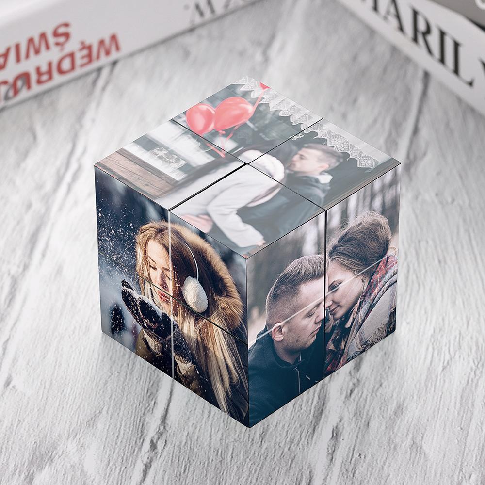 Custom Photo Personalized Rubic S Cube Rhombic For Couples Special Gifts