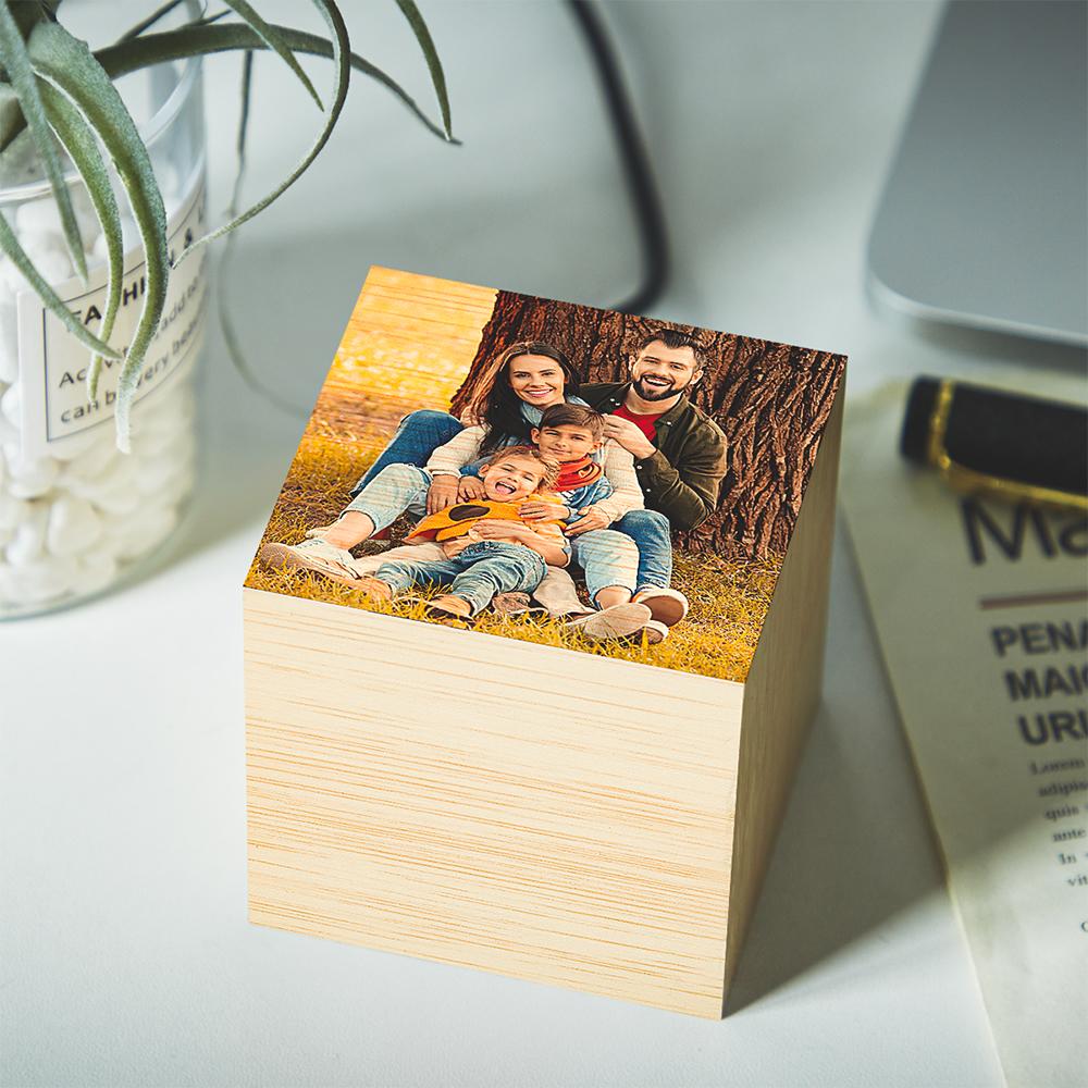 Custom Photo LED Digital Wooden Clock