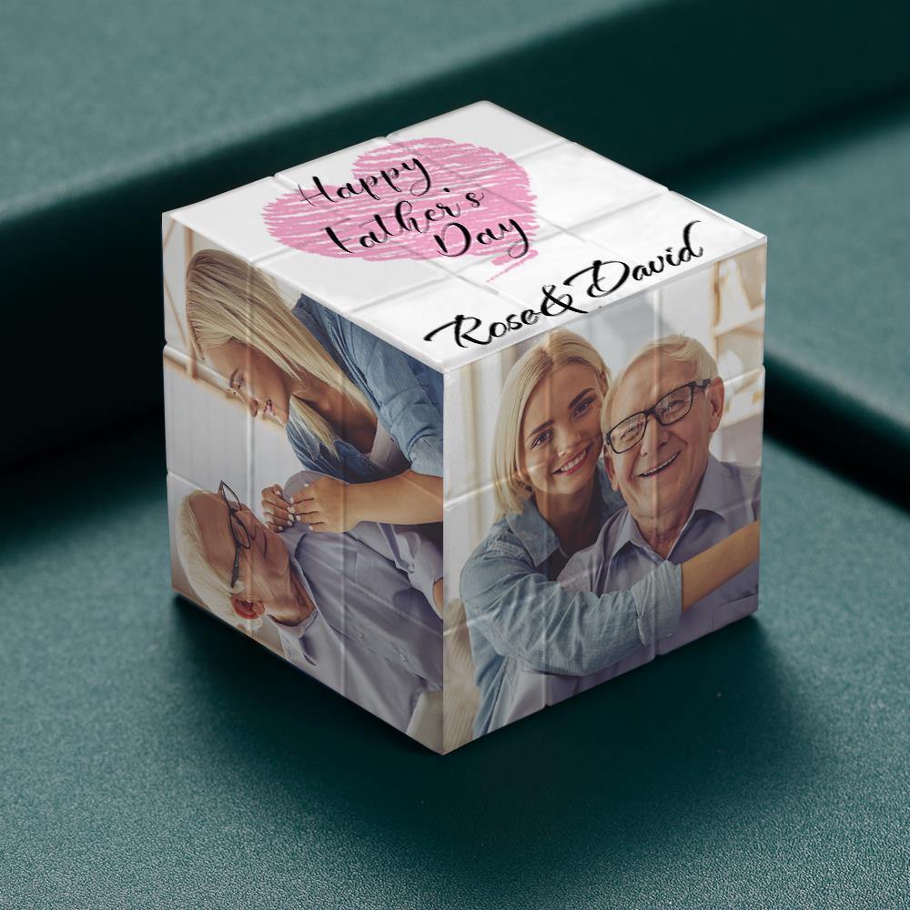 Father's Day Gifts - Custom Photo and Name Rubic's Cube Perfect Gift