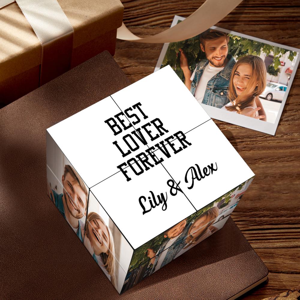 Custom Rubics Cube Photo Frame Multi Photo Best Lover Forever Custom Photos And Name Gifts For Couples 7*7*7cm