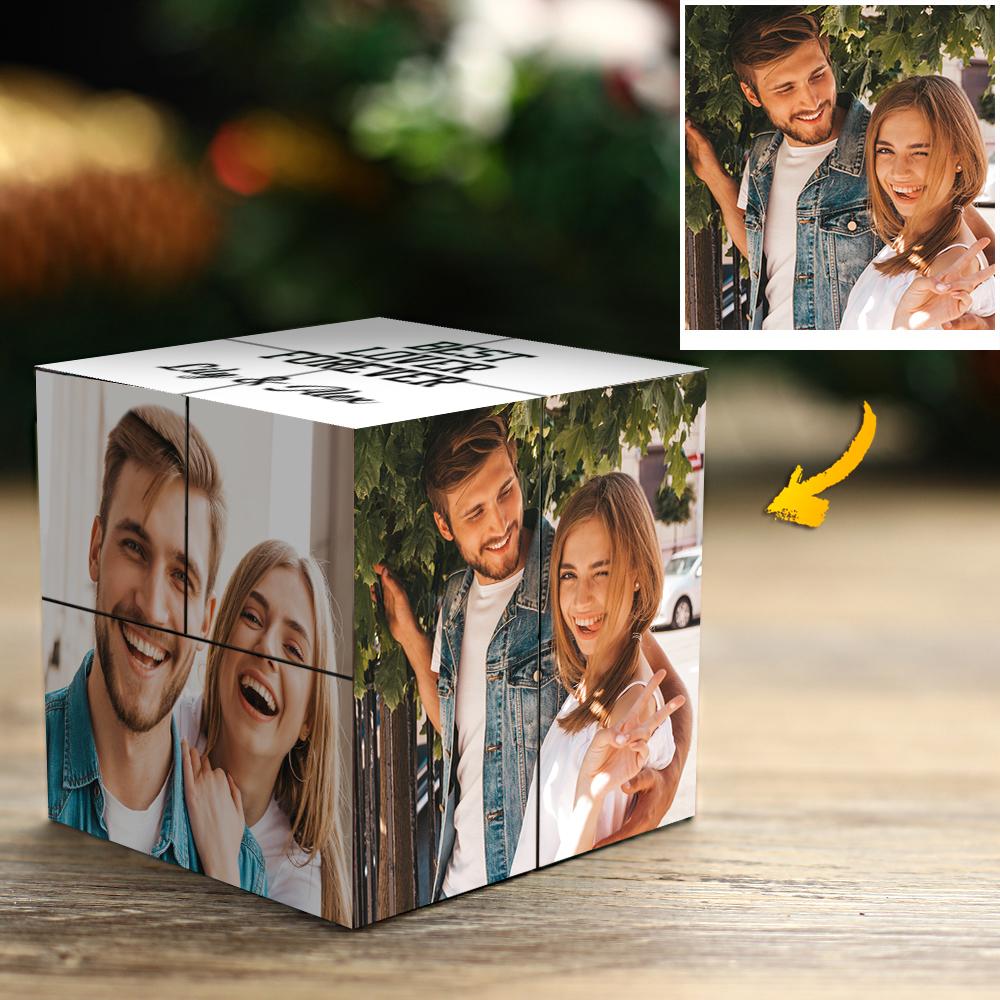 Custom Rubics Cube Photo Frame Multi Photo Best Lover Forever Custom Photos And Name Gifts For Couples 7*7*7cm