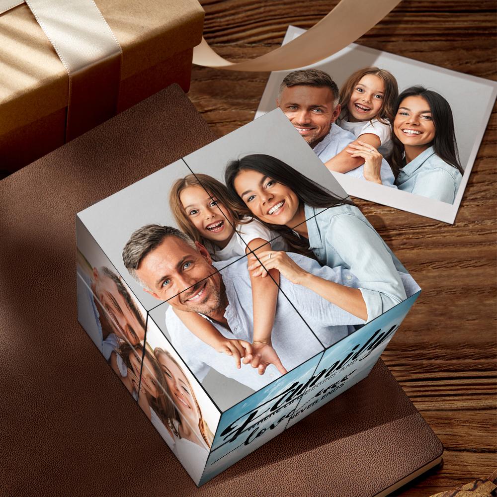 Custom Photo Rubics Cube Photo Frame Multiphoto Gifts For Family Together We Make A Family Rubic Cube