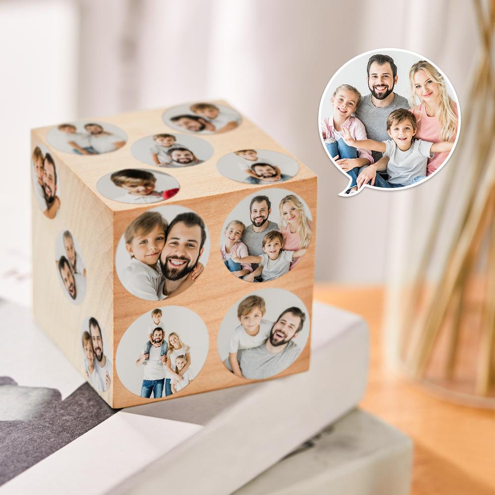 Custom Photo Ornament Funny Dice Wooden Gifts