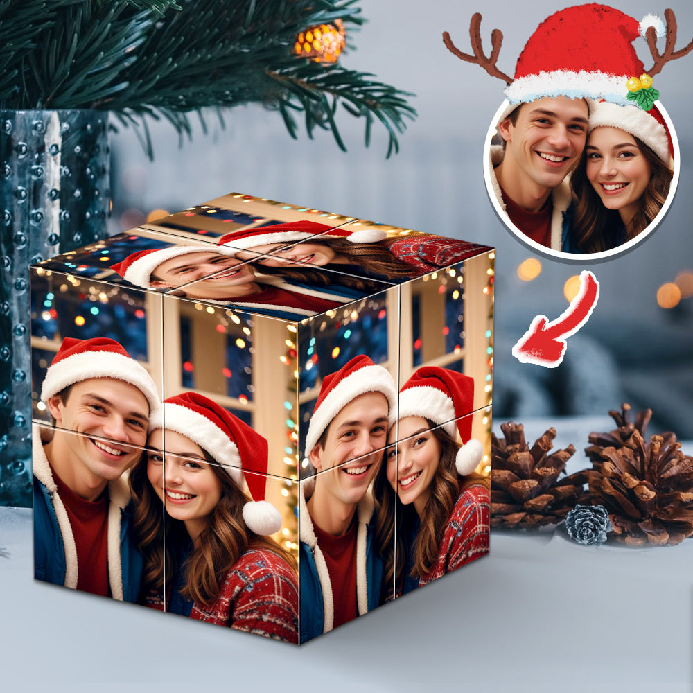 Multiphoto Photo Cube Personalised Folding Picture Cube Photo Frame Christmas Gifts