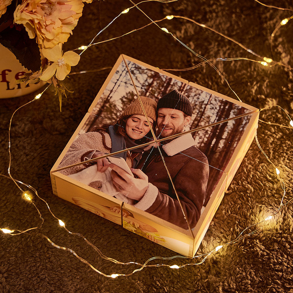 Custom Multiphoto Rubic's Cube Personalized Home Ornament Rubic's Cube