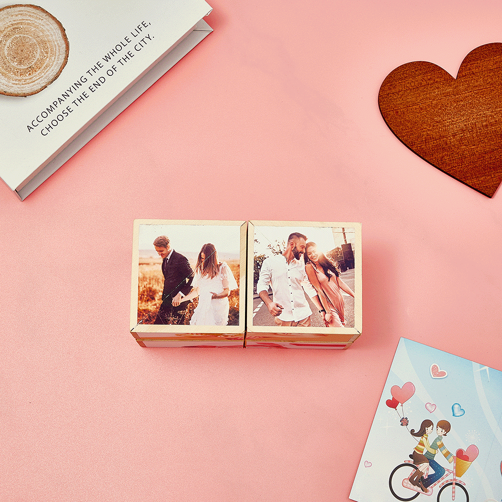Custom Multiphoto Rubic's Cube Personalized Calendar Home Ornament Rubic's Cube