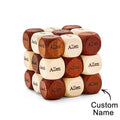 Cube Puzzle Game Wooden Snake Puzzles Family Night Game Toy Fun Games and Board Game with Family Name Best Gift for Baby Family