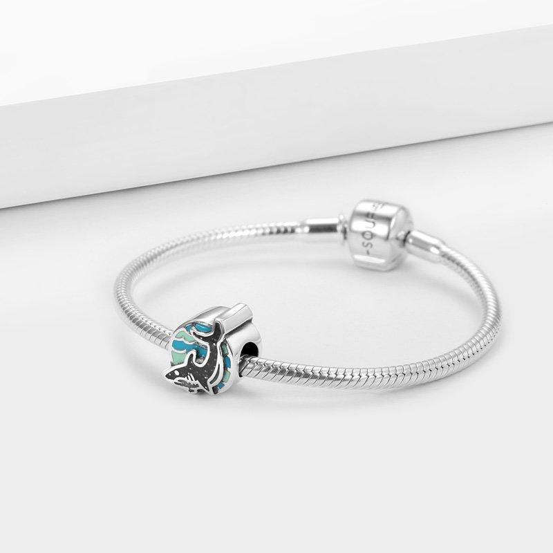 Shark Charm Silver