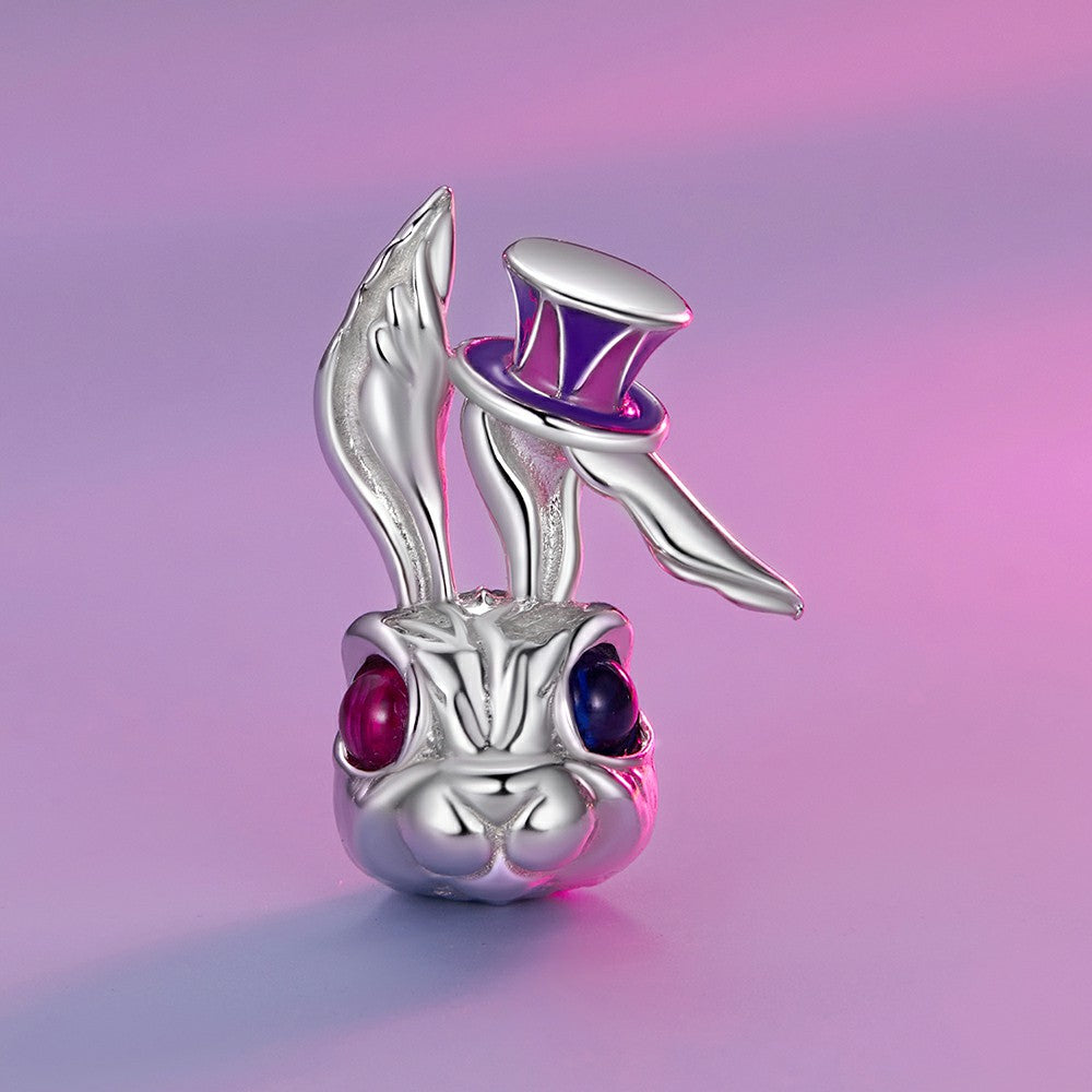 Magic Rabbit Enamel Charm Silver Easter Gifts