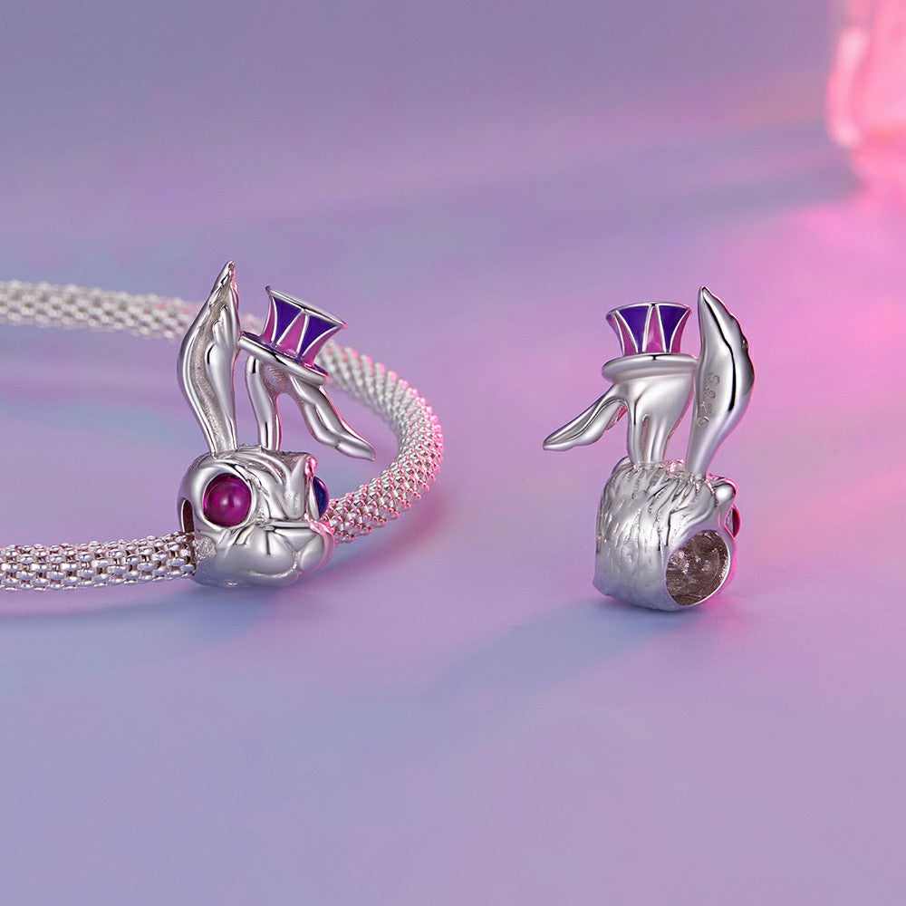 Magic Rabbit Enamel Charm Silver Easter Gifts