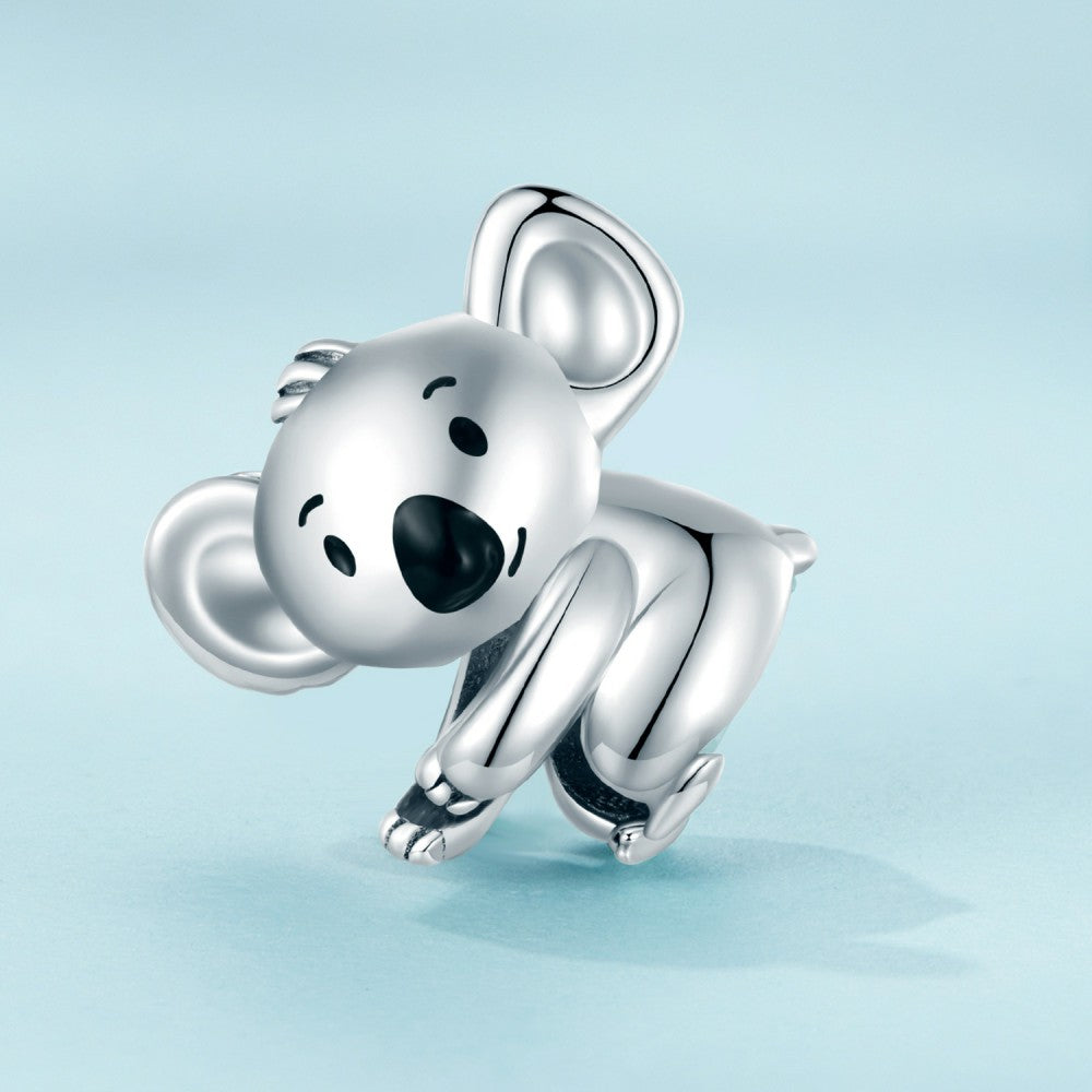 Koala Enamel Charm Silver