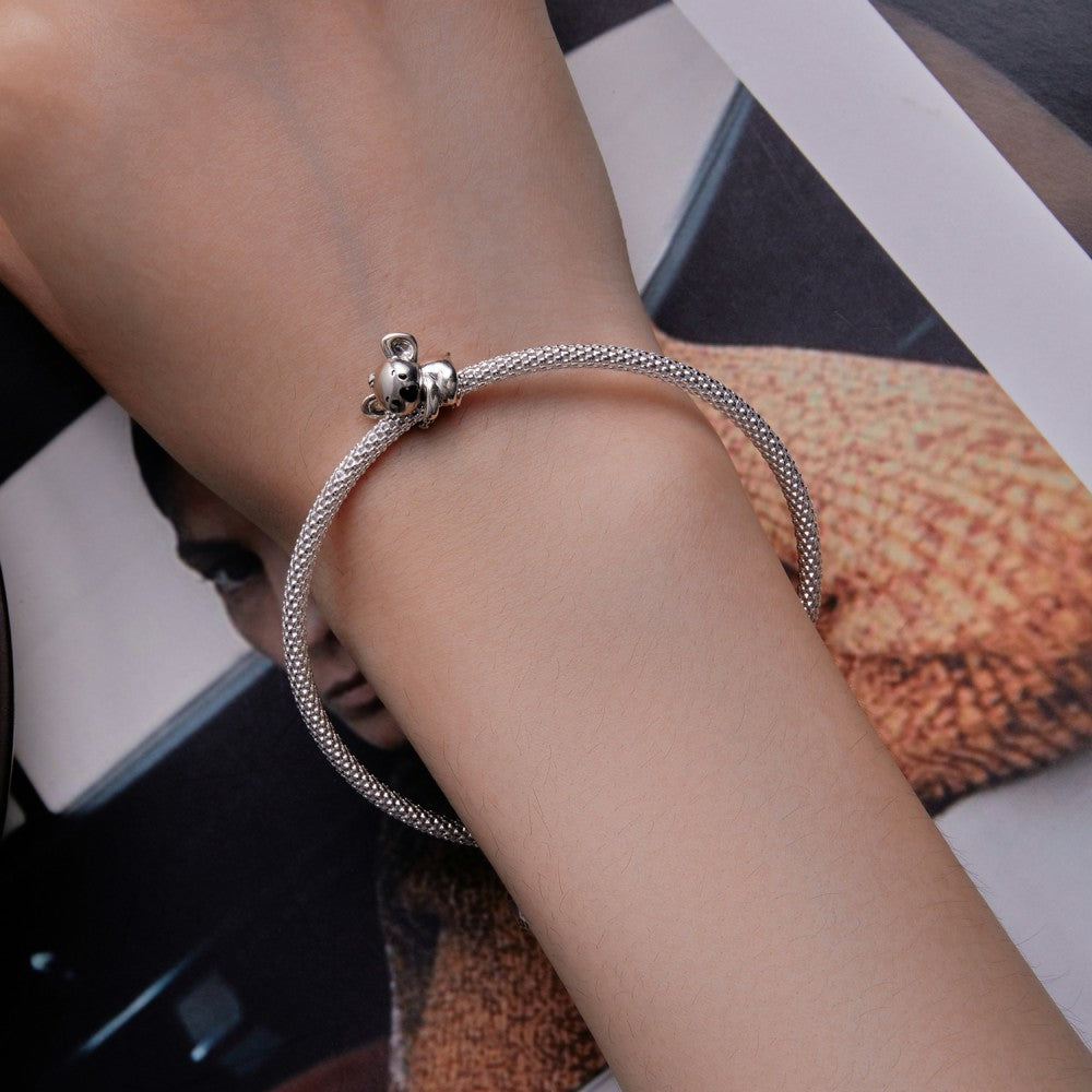 Koala Enamel Charm Silver