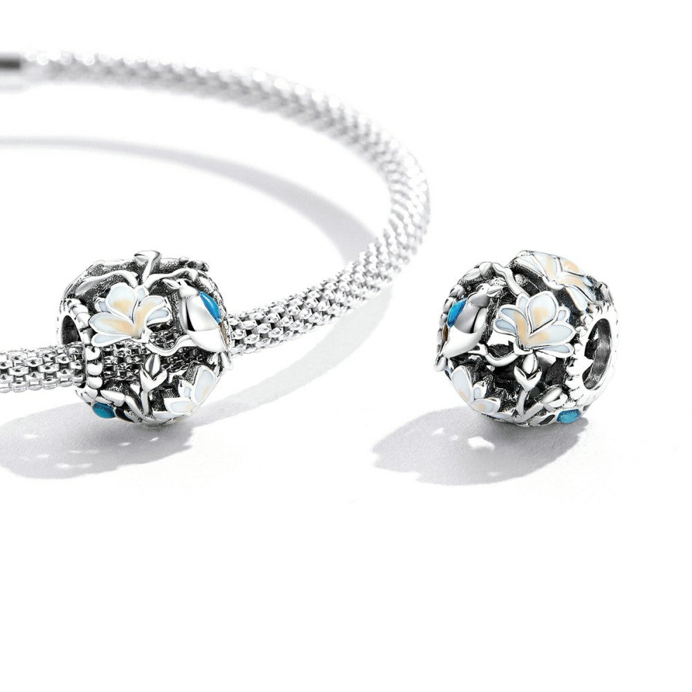 Vernal Equinox Enamel Charm Silver