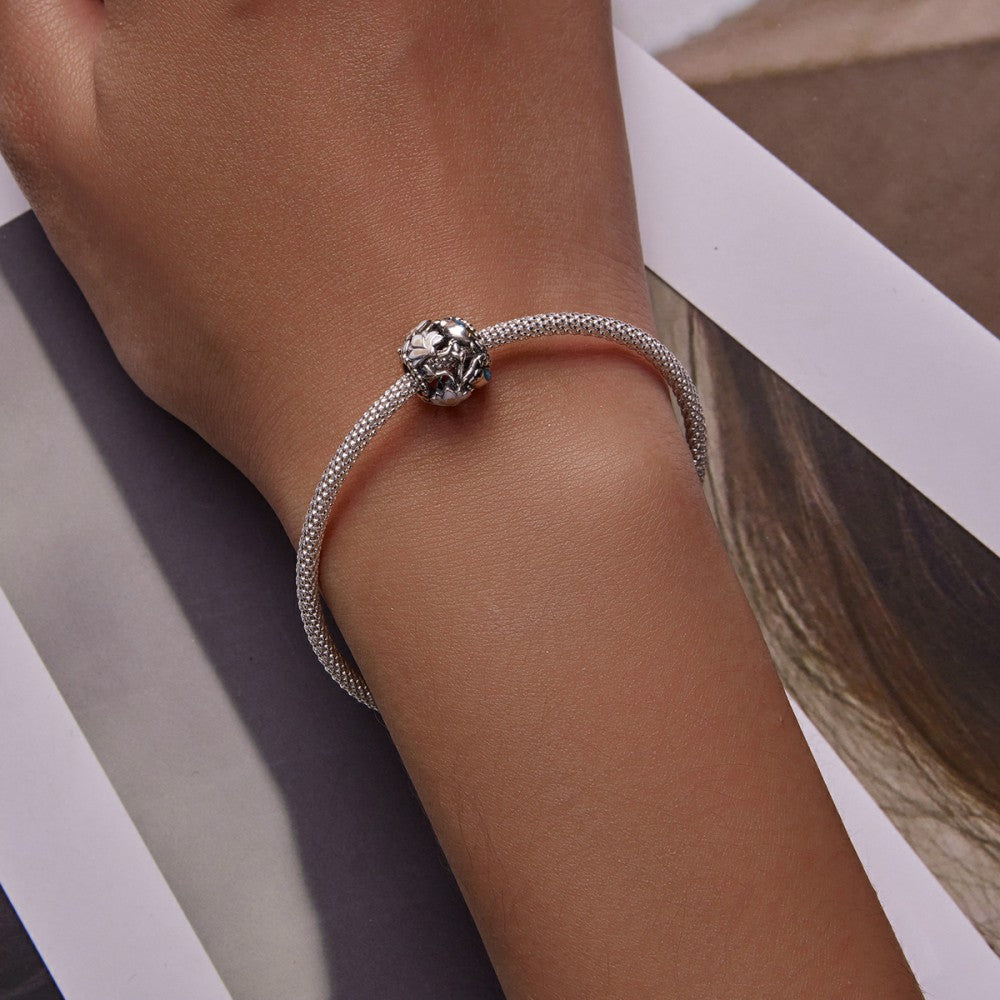 Vernal Equinox Enamel Charm Silver