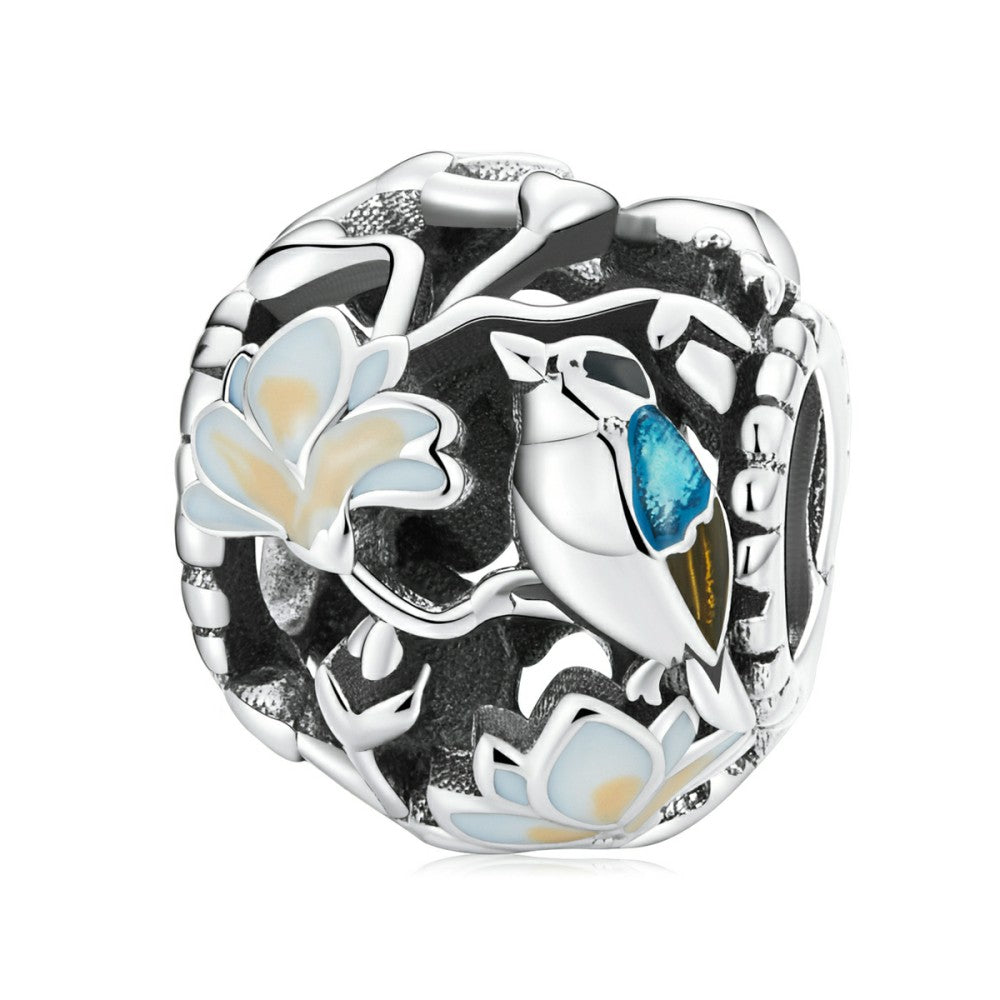Vernal Equinox Enamel Charm Silver