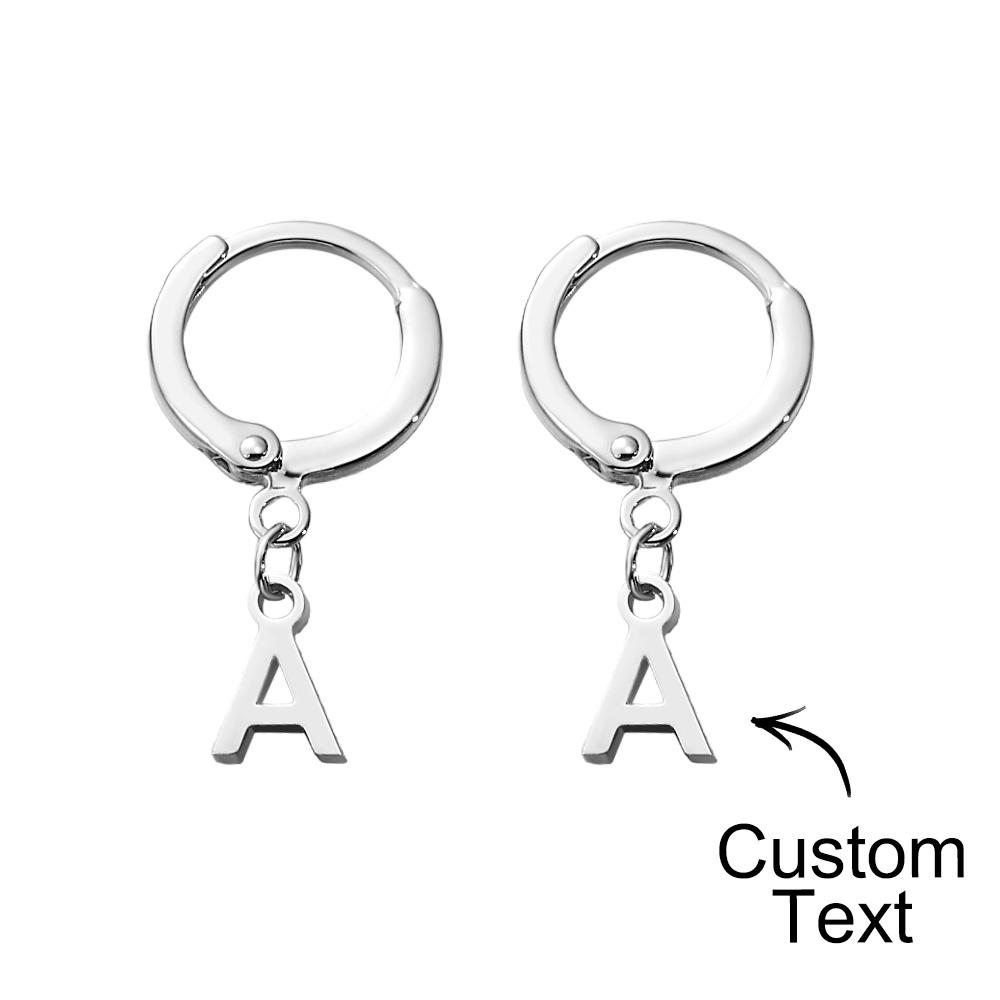 Custom Name Earrings Vertical Name Simple Style Gifts