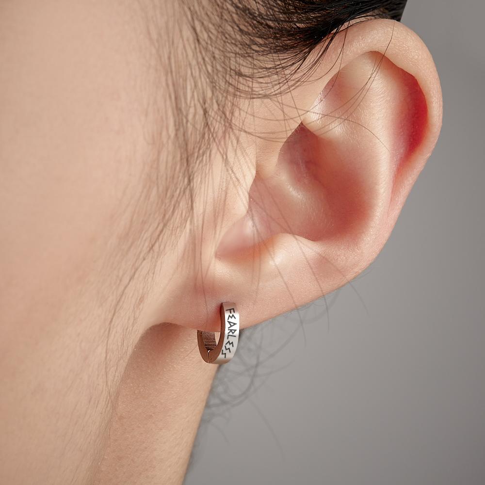 Engravable Earrings Norse Viking Trendy Earrings For Women Men