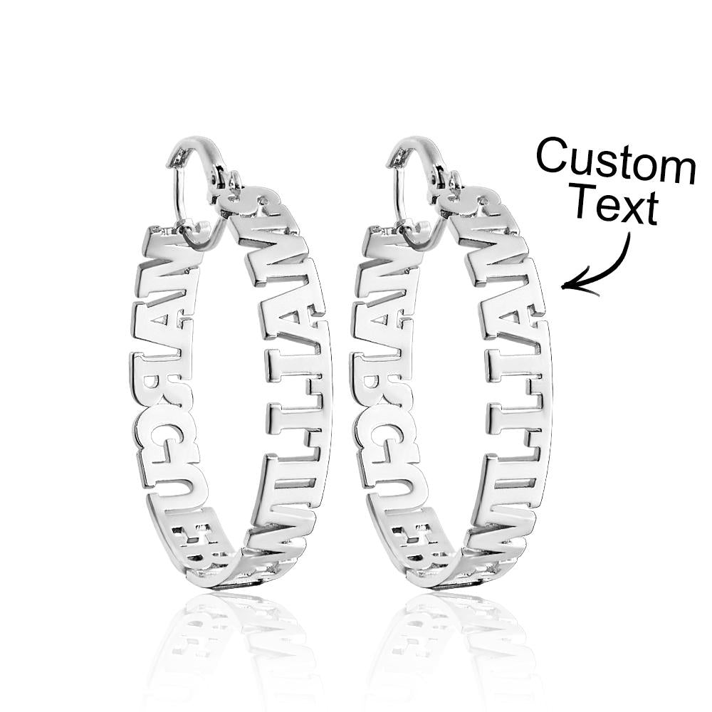 Custom Name Hoop Earring Advanced Simple Women Gifts