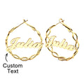 Custom Name Earrings Dream And Persistent