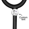 Custom Text Stethoscope ID Tag Personalized Birthflower Birthstone Stethoscope Charm Gift for Nurses RN Doctor