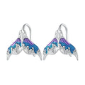 Dreamy Mermaid Tail Earrings Silver