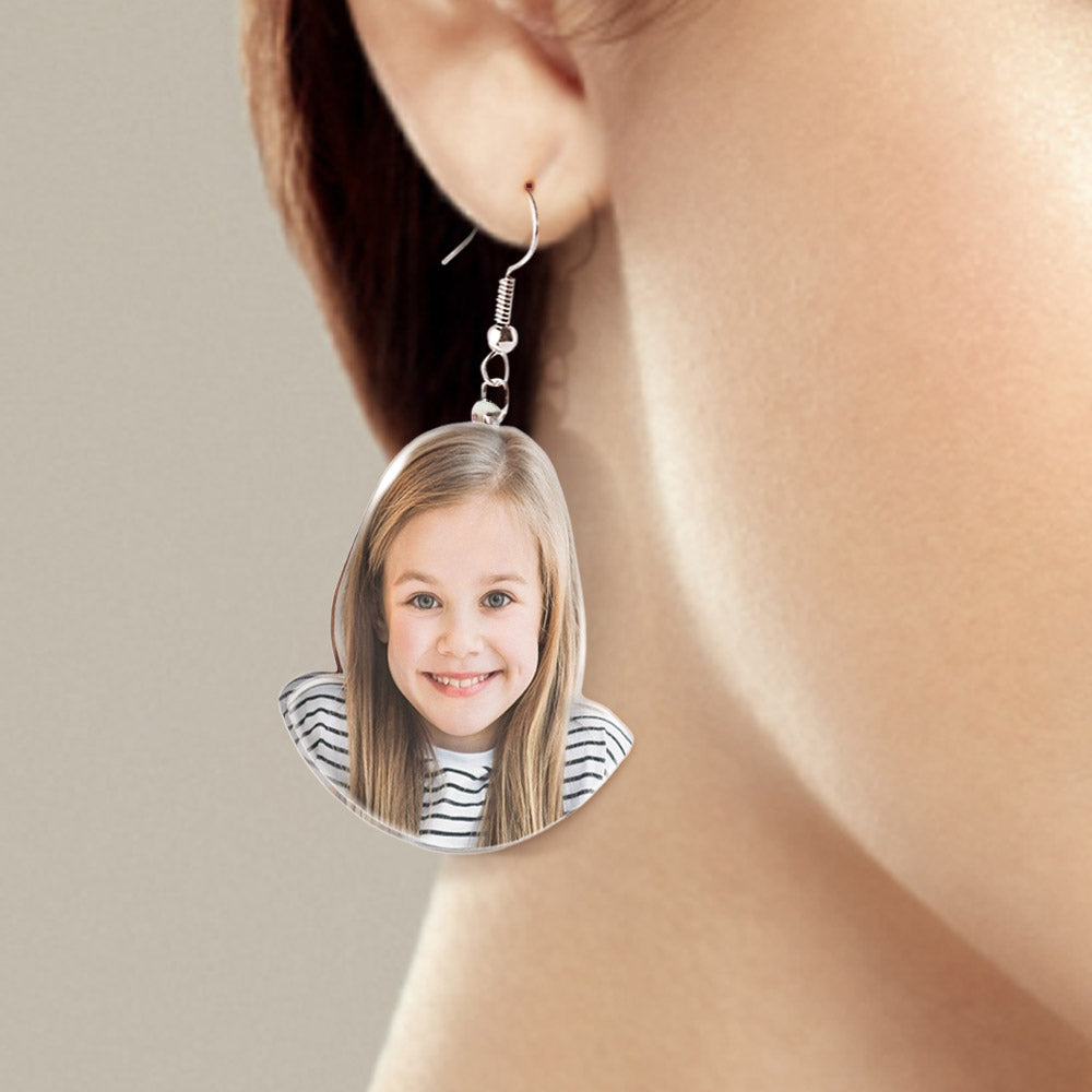 Custom Photo Earrings Acrylic Earrings Personalized Face Earrings Gift For Women
