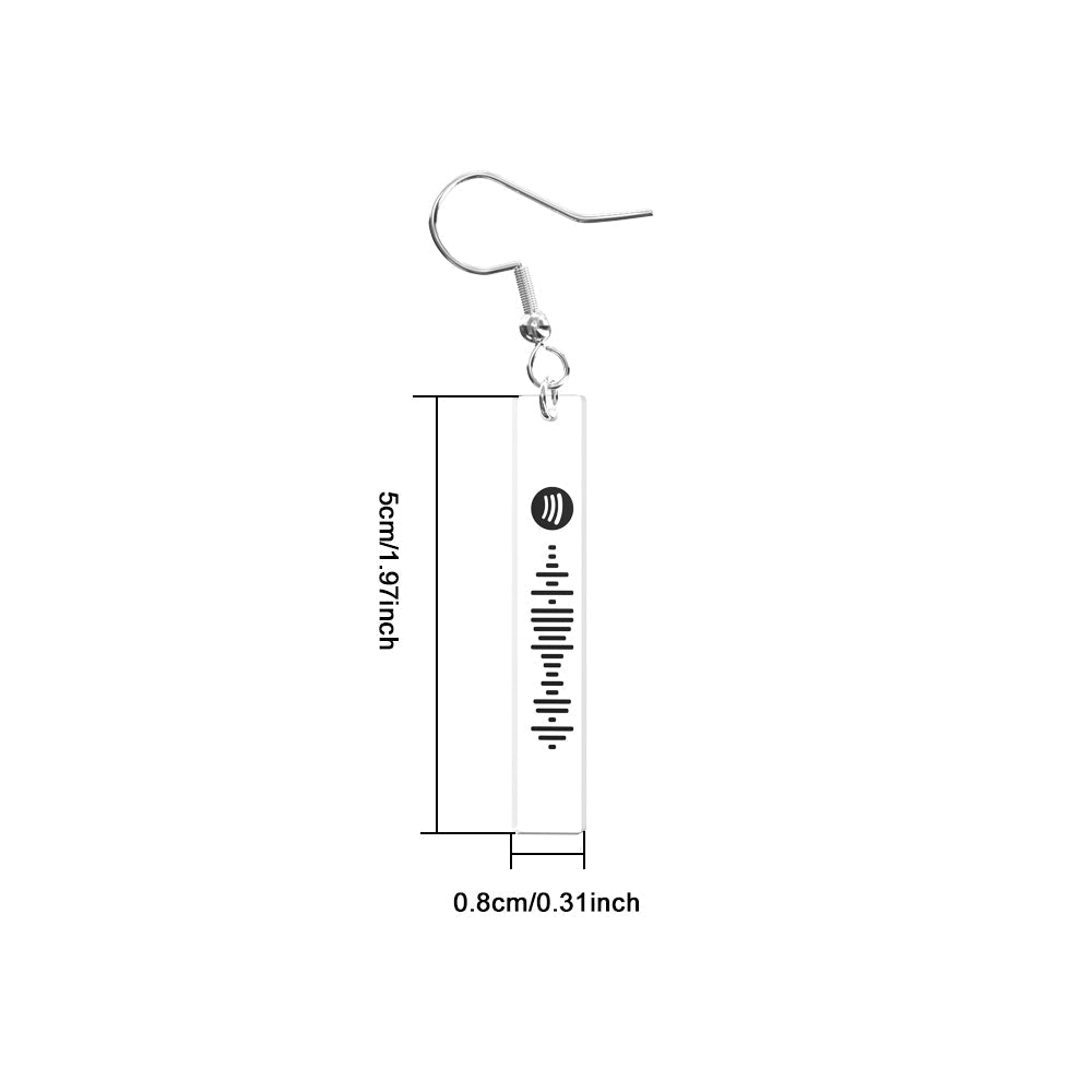 Custom Spotify Code Earrings for Her