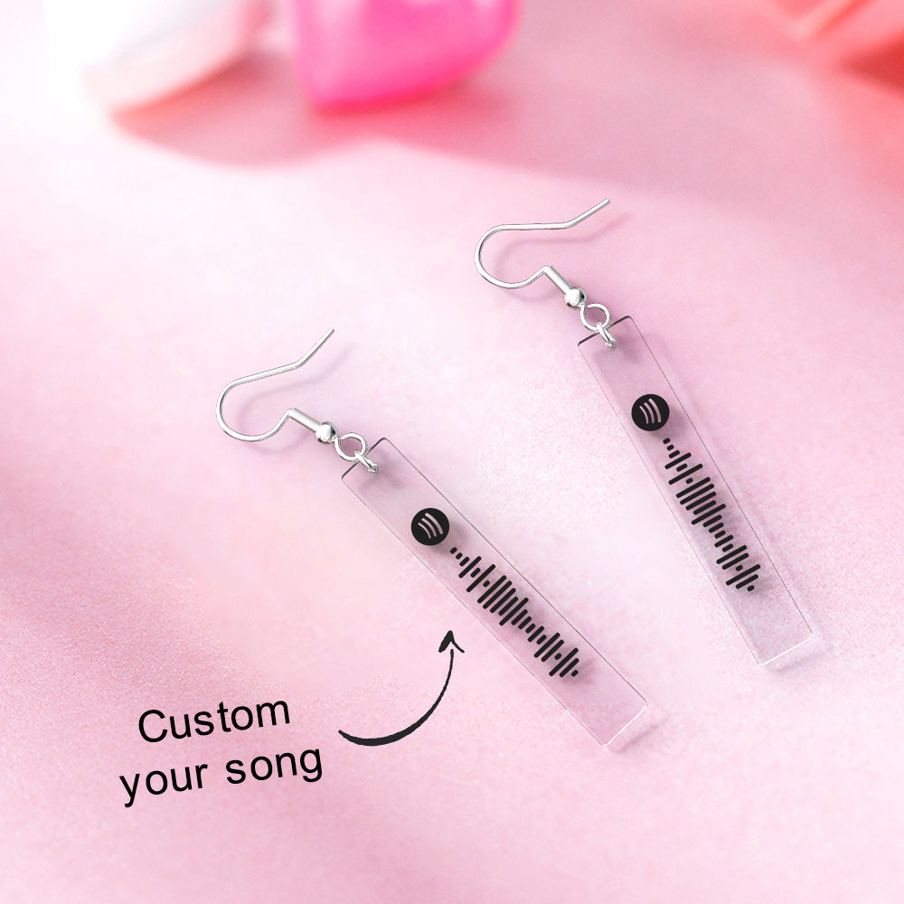 Custom Spotify Code Earrings for Her