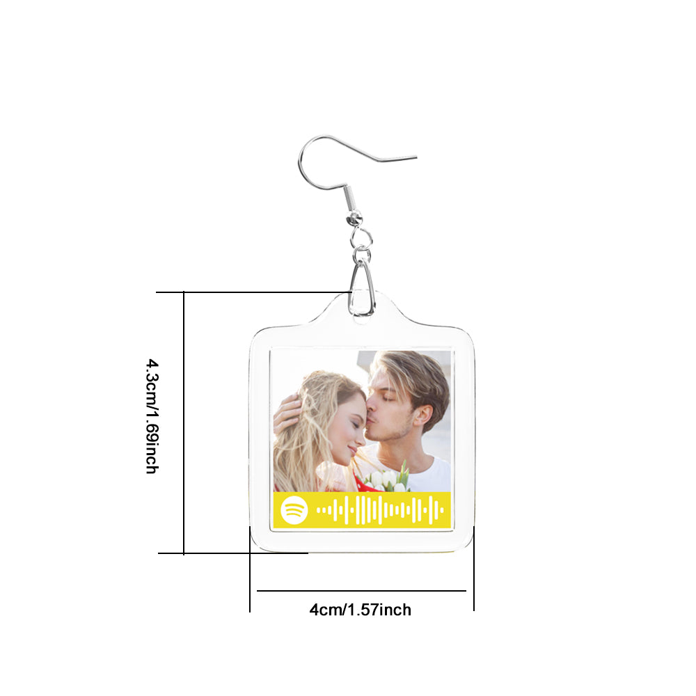 Custom Spotify Code Earrings for Her