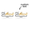 Love Yourself Personalized Name Earrings for Women Stud Earrings
