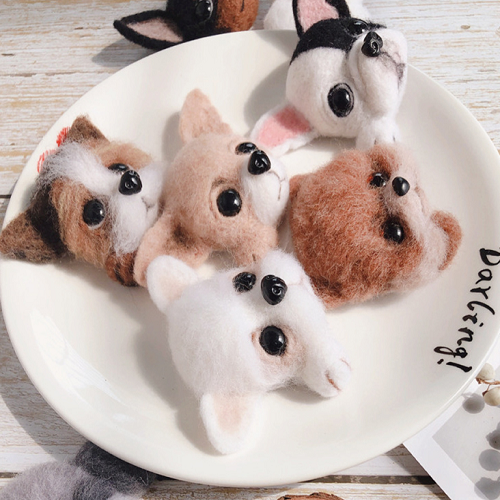 Handmade Needle Felted Dog Brooch, Cute Felt Pet Pin, Ideal Gift for Birthdays & Friends