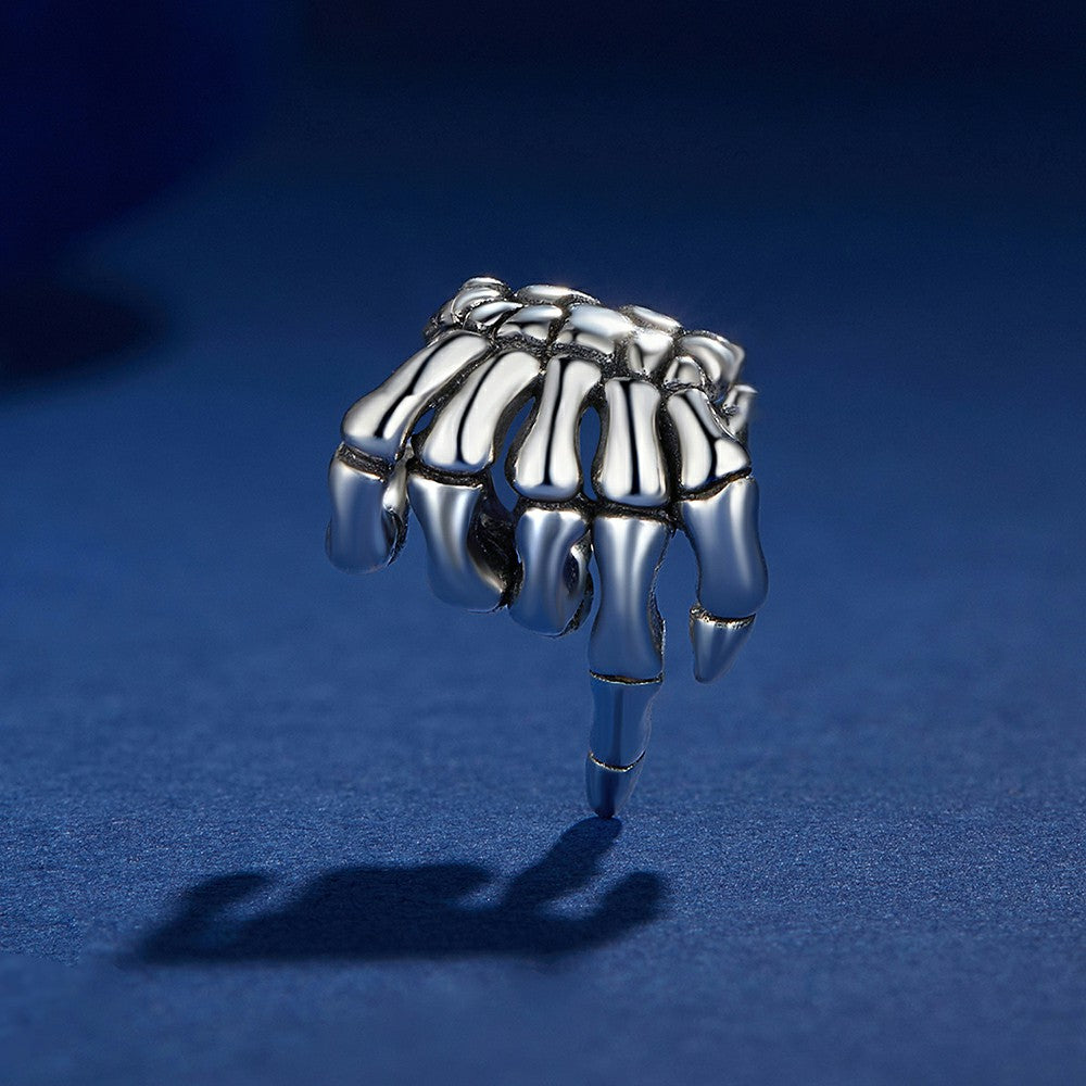 Skeleton Hand Charm Silver Halloween Gifts