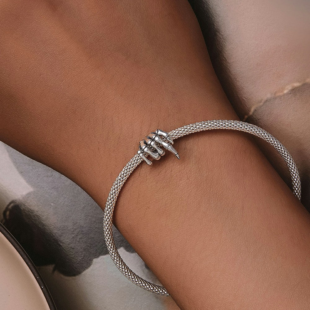 Skeleton Hand Charm Silver Halloween Gifts